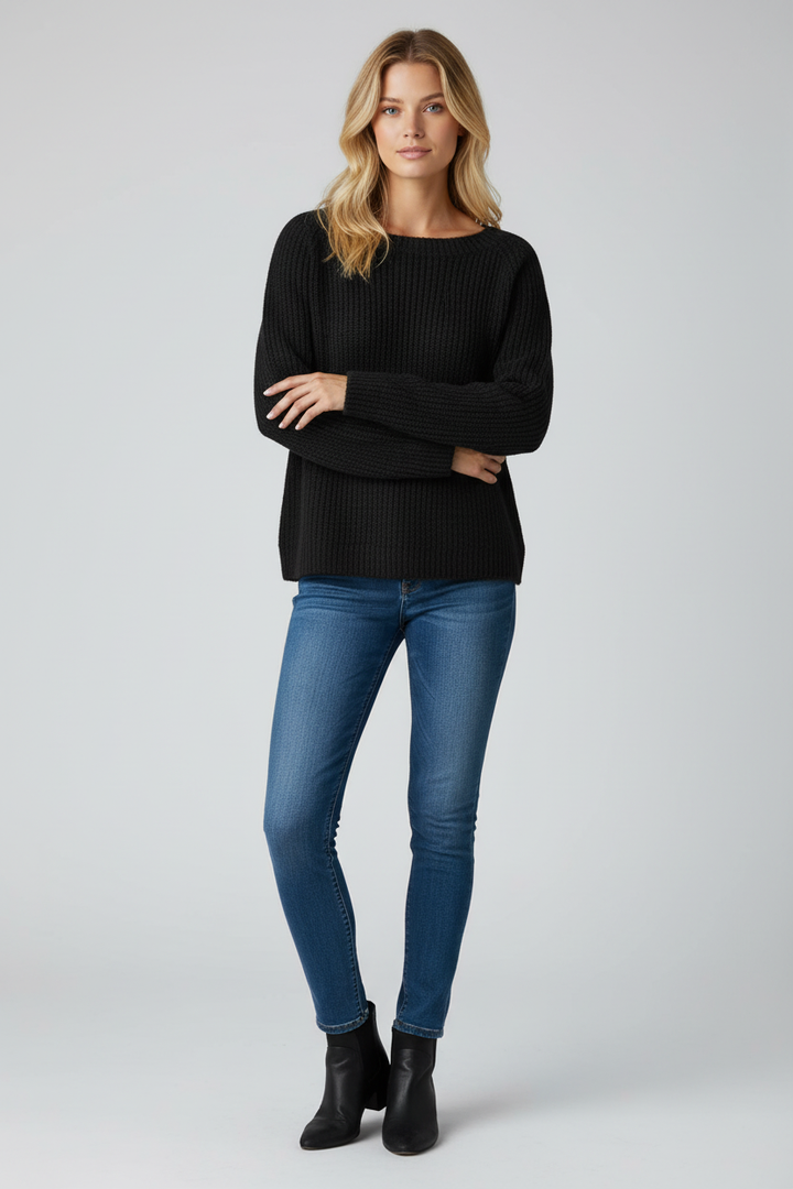 Lorayne | Sweater with Boat Neckline