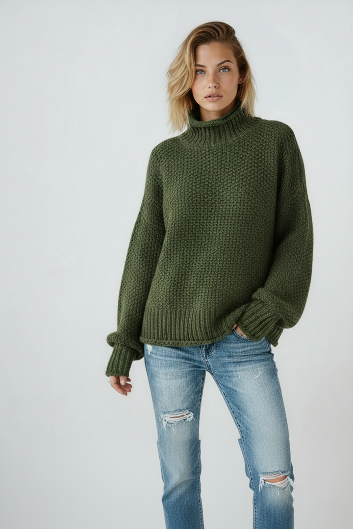 Evy | Knitted with a Turtleneck and Long Sleeves