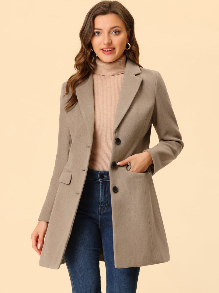Wool Coat | Classic Cut with Collar