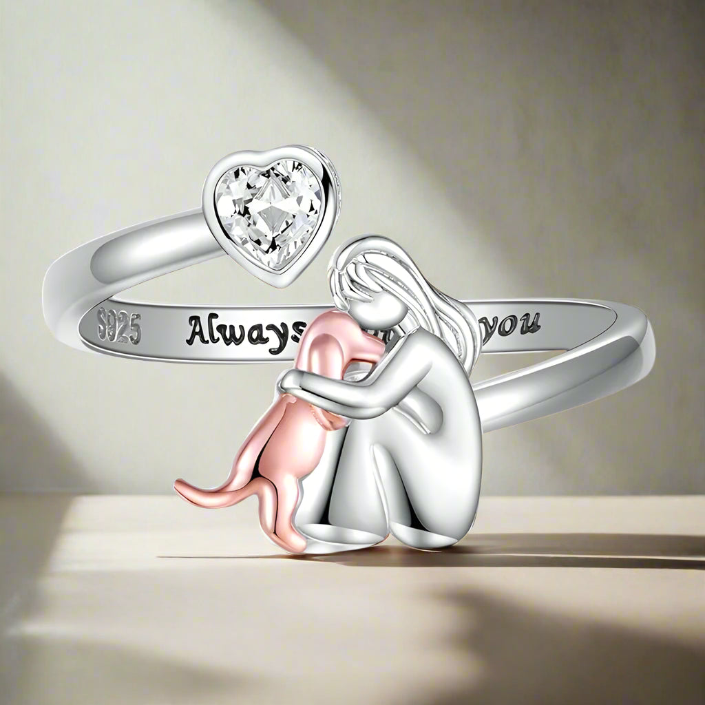 Waverly | Dog Embrace Ring (Rose)